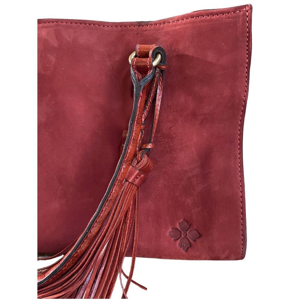 NWOT Patricia Nash maroon suede crossbody handbag-signed by Patricia Nash - Picture 9 of 13